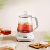 DK124: 1.5L Glass Health Kettle, Flower Tea Electric Pot, TimerControlled Water Boiler, MultiFunction Herbal Brewing Kettle 1