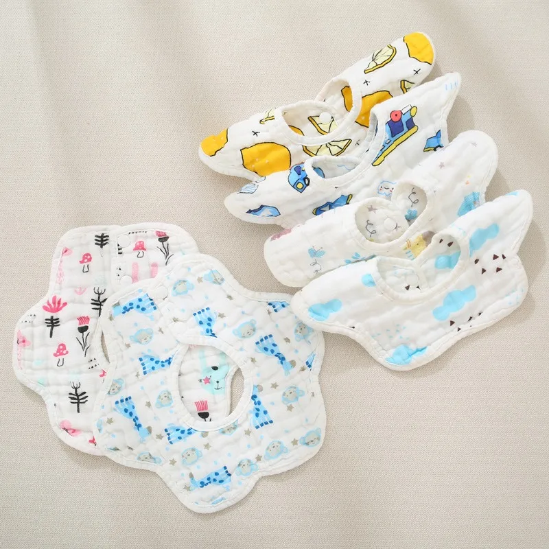 

Saliva towel eight-layer baby bib baby products washed pure cotton wrinkling baby anti-fouling saliva towel
