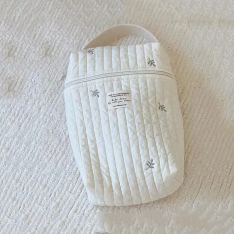 부드러운 휴대용 기저귀 가방 고품질  기저귀 정리함 자수 엄마 가방  용품 기저귀 가방 보관함