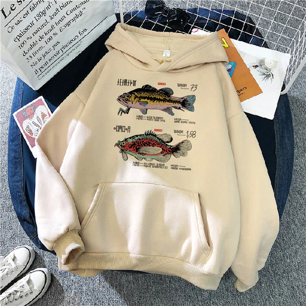 Fishing hoodies women 90s 2023 graphic streetwear sweatshirts tracksuit  female Fleece sweatshirts
