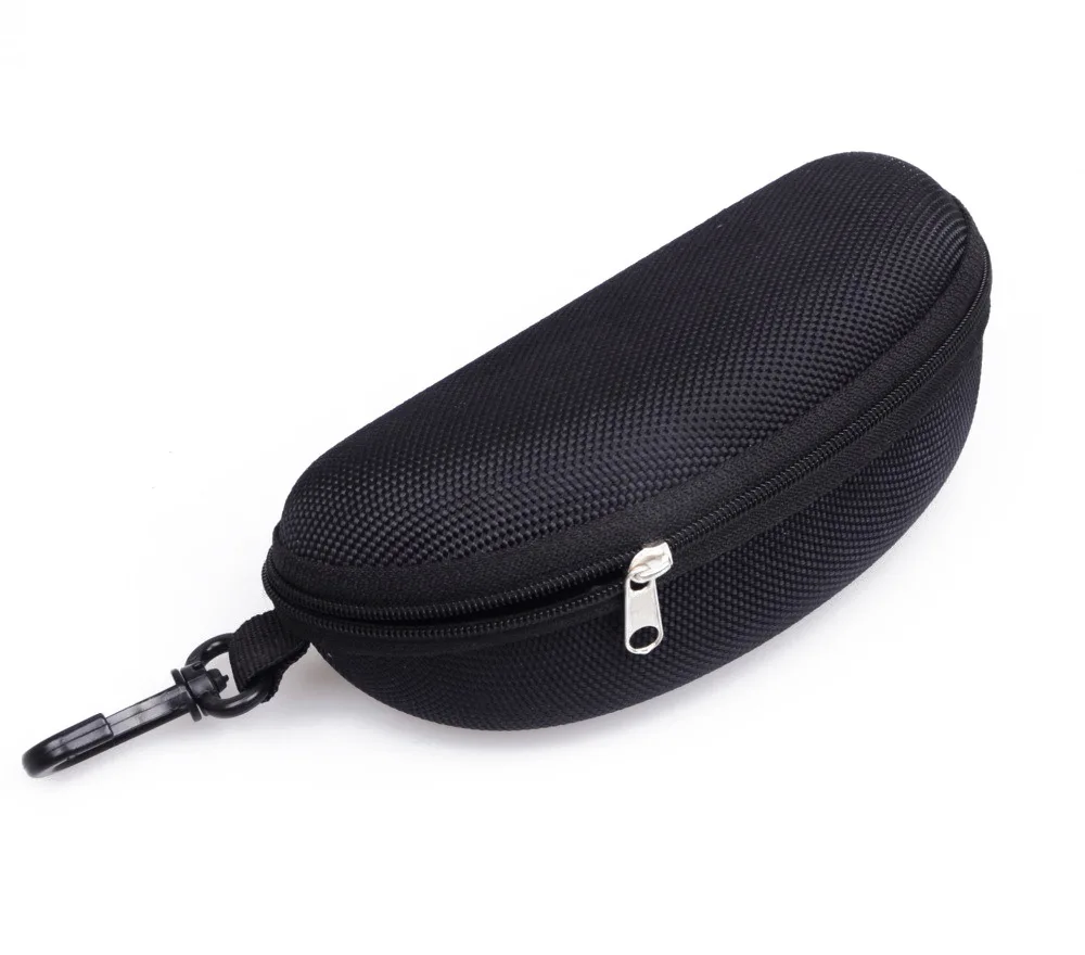 New Zipper Sunglasses Case Portable EVA Eyeglasses Box with Hook Knitted Oxford Cloth Glasses Protector Eyewear Storage Box