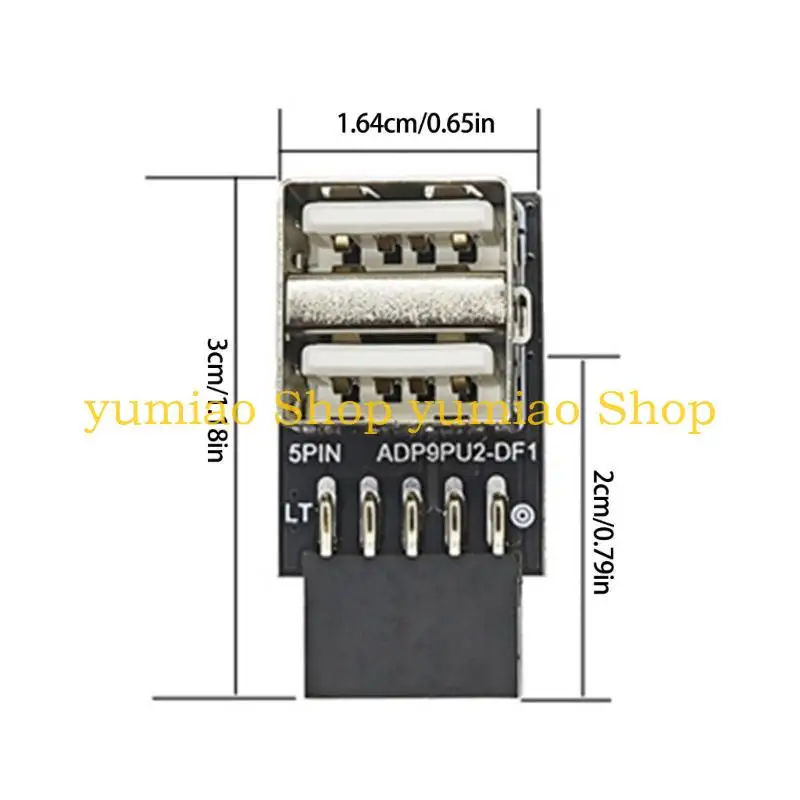 587B 마더 보드 USB 2.0 9pin 전면 커넥터 컨버터 메인 보드 9pin USB 2.0