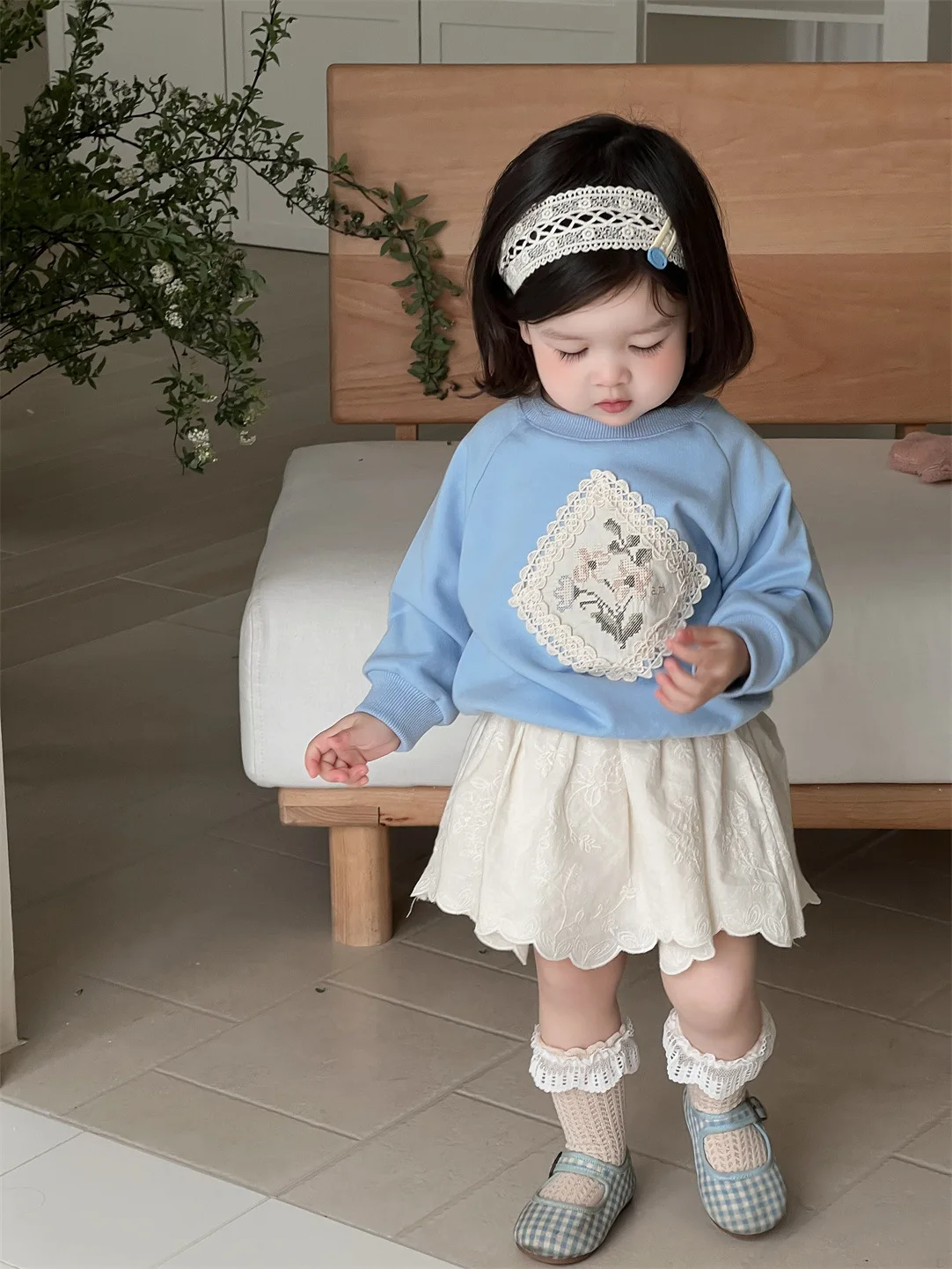 Spring New Baby Girl Long Sleeve Casual Sweatshirt Infant Cute Patch Tops Kids Girls Sweatshirt Cotton Toddler Clothes