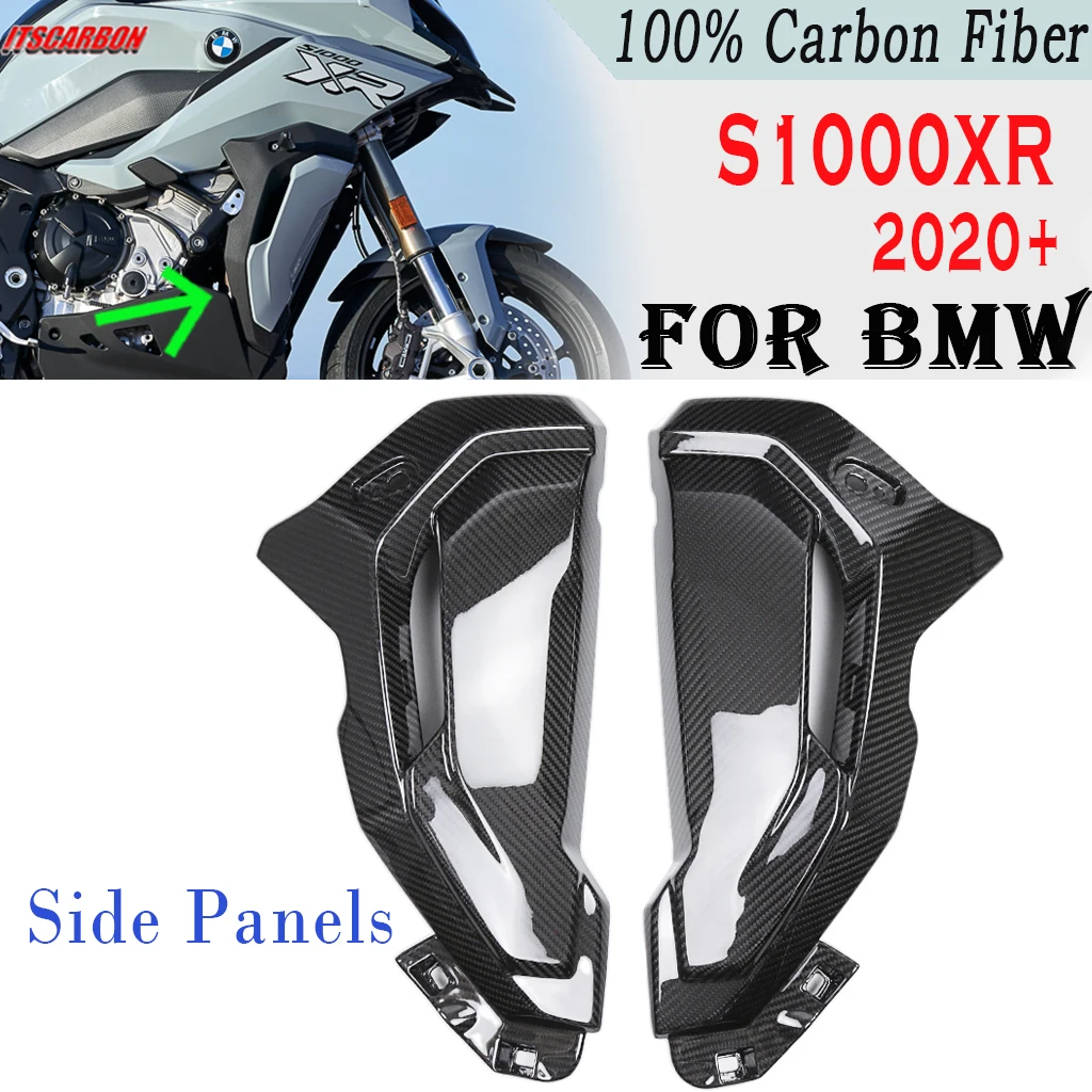 

Pure 3K Dry Carbon Fiber Watercooler Cover Tank Guard Side Panels Fairing Kits For BMW S1000XR S1000 XR S 1000XR 2021 2022 2023