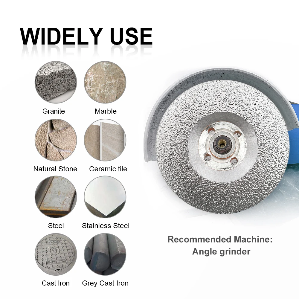 Grinding Cup Wheels 1pc 4inch Diamond Cup Wheel Dia100mm Convex Grinding Wheel Milling Marble Stone Steel Granite Angle Grinder Plate