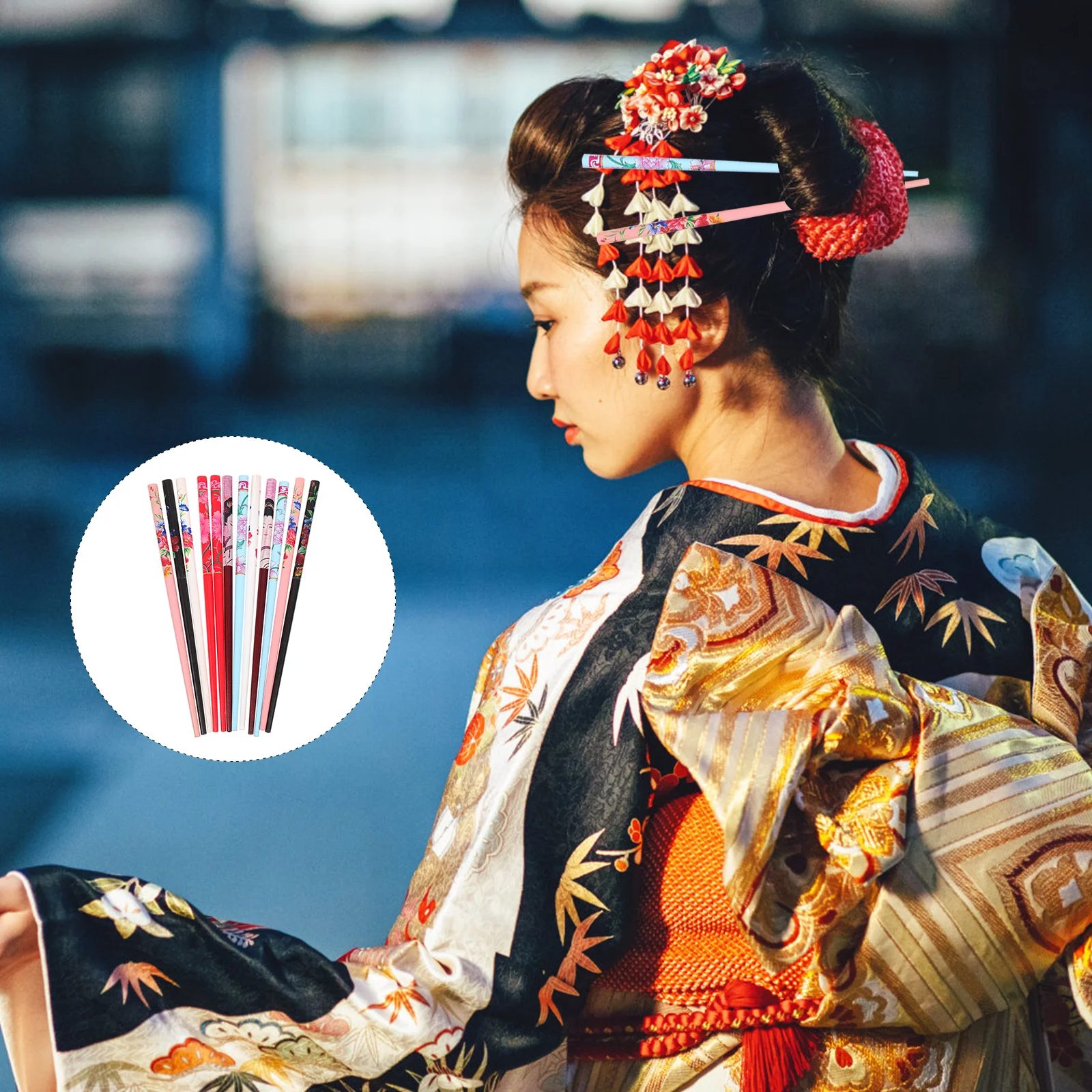 

12 Pcs Long Hair Stick Women Sticks Chopsticks for Buns Retro Pin Folk-custom Korean Fashion Headdress