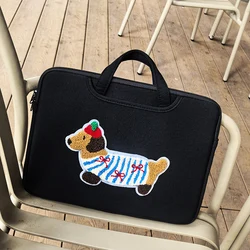 Adorable Cartoon Dachshund Laptop Bag - Stylish and Protective Computer Case for Macbook 16 (Lachanggoushouti)