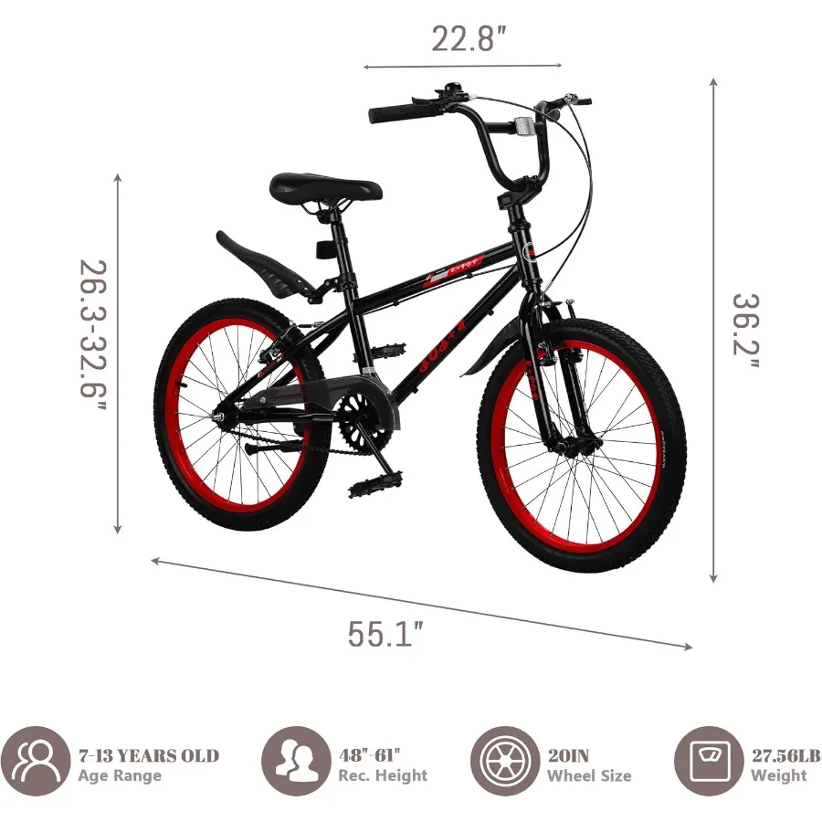 Freestyle BMX Bikes 20 26 inch Mountain Bike with Steel Frame and Adjustable Ergonomic Design Single Speed 2