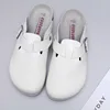 Unisex PU Leather Clogs Adjustable Buckle Slip On Cork Footbed Home Clog Slippers Mules Shoes 3