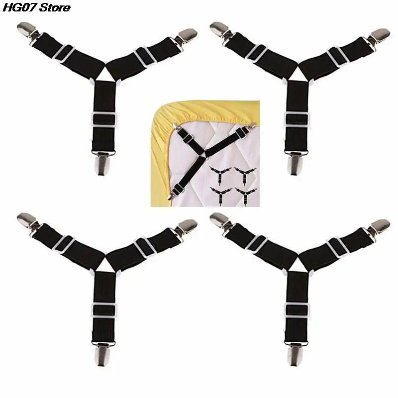 24PCSAdjustableBedSheetClipsCoverGrippersHolderMattressDuvet
