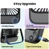 TOPK Desk Table Fan Rechargeable 2000mAh/4500mAh Battery Operated Desktop Fan Silent Thin Personal Fan with Power & Speed Displa 3