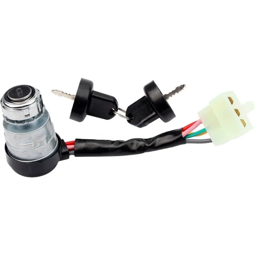 Universally 5 Wire 5 Pin Ignition Key Switch Start Lock with 2 keys Waterproof 4 Stroke Motorcycle Buggy ATV parts moped 1pcs