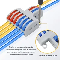 SPL-42/62/63/82/93 3/2-in 8/6/4-out Fast Wiring Terminal Multi-functional Parallel and Branch Docking Terminal Wire Connector 6