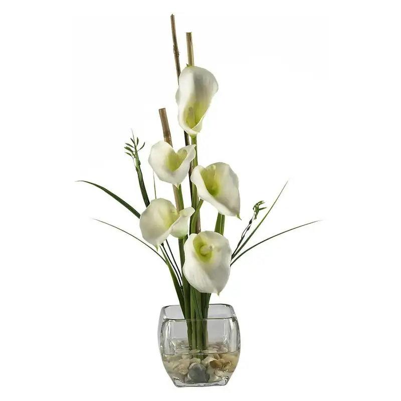 

Lily Liquid Illusion Artificial Flower Arrangement, Cream