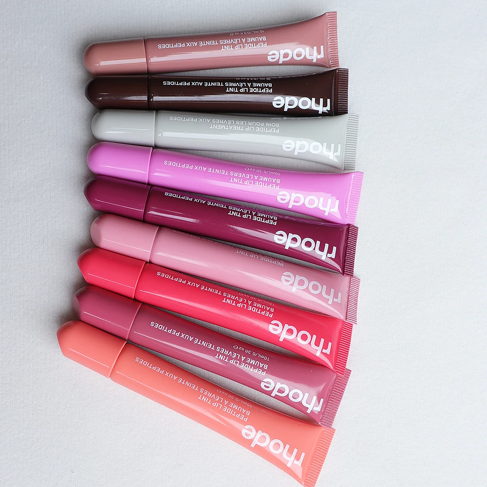 Brand NEW Rhode Fashion Color Lipstick Vanilla Portable Lip Gloss Holder Hot INS Lipstick Salted Caramel Lip Protect Glossy Oil 2