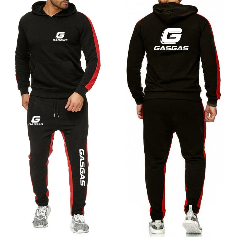 2023 spring and autumn motorcycle GasGas printed leisure sportswear new men's suit hoodie+pants sportswear suit men's winter clo
