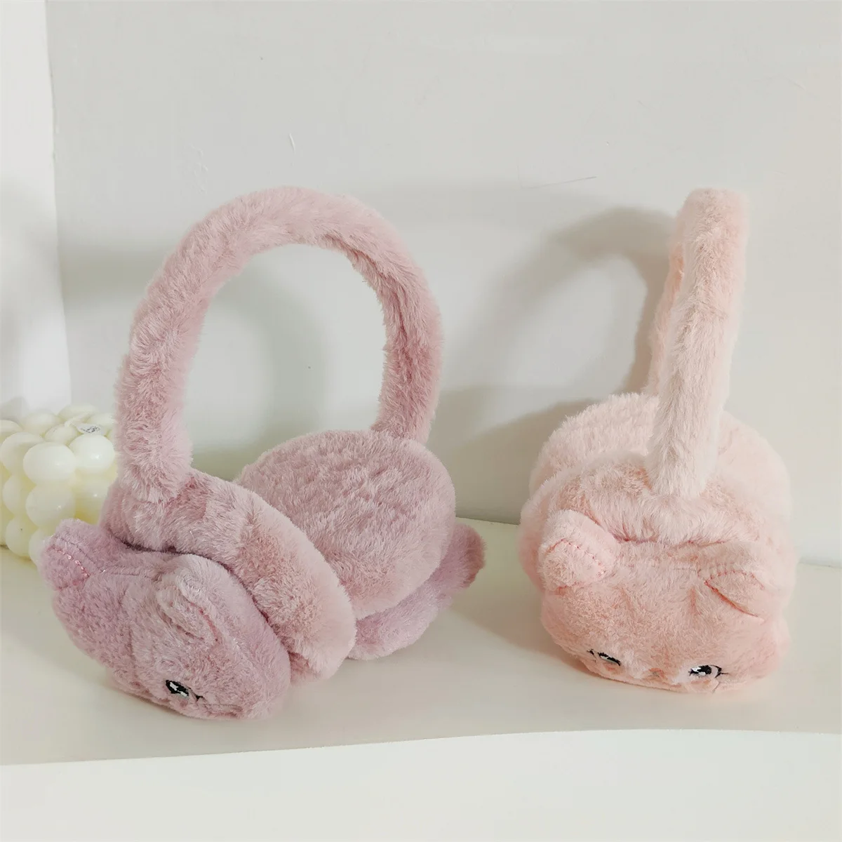 Cartoon Rabbit Winter Warm Earmuffs for Children Girls Plush Thick Soft Ear Cover Ear Protection Warmth Muffs for Women Kids