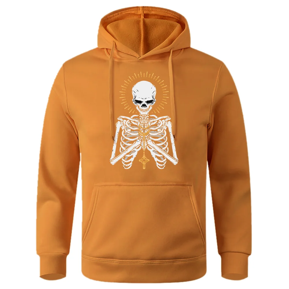

Skull Cross Prayer For Death Dark Style Print Man Hoodies Breathable Loose Hoodie Graphic Funny Pullover Sports Street Tracksuit