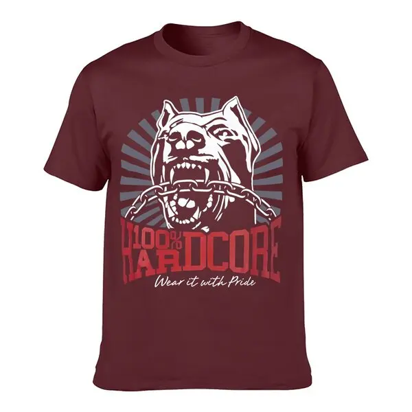 100 HARDCORE T Shirt Dog 1 Black 305206060 Gabber Techno Partyoutfit2024 High quality Brand T shirt Casual Printed 100% Cotton 4