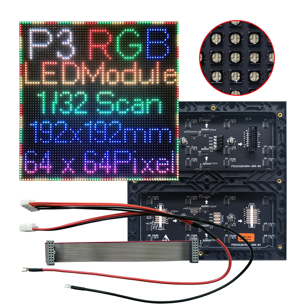 64x64 комнатный RGB HD P3 светодиодный модуль видеостены высокого качества P2.5 P4 P5 P6 P10