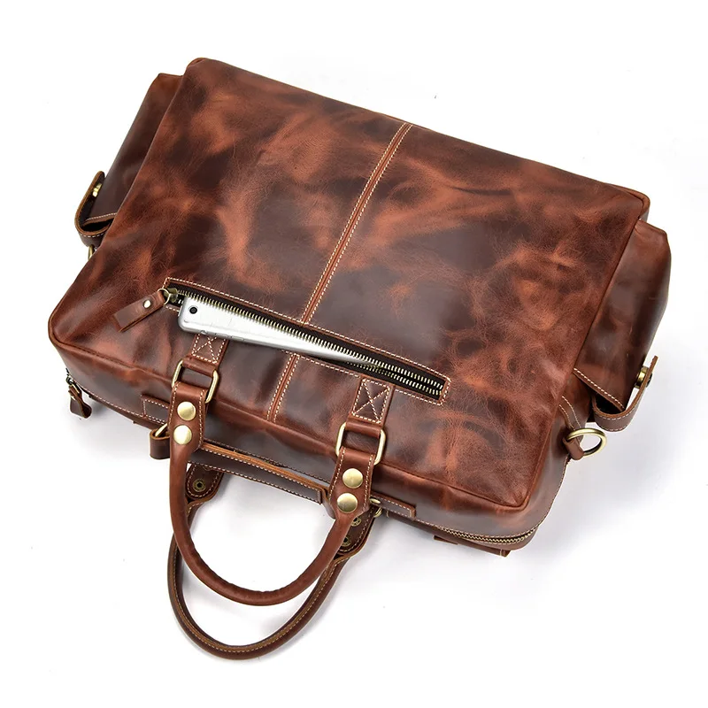 Distressed Large Leather Lenovo Mens Messenger Laptop Bag Briefcase