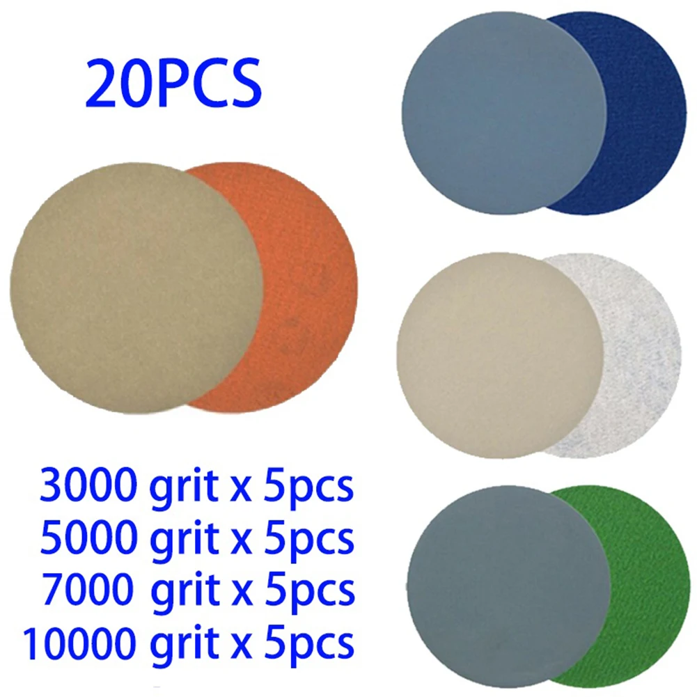 

Anti-static Sandpaper Flexibility Sanding Discs Wear Resisting 20pcs Wet/Dry Silicon Carbide And Waterproof Sandpaper Grinding