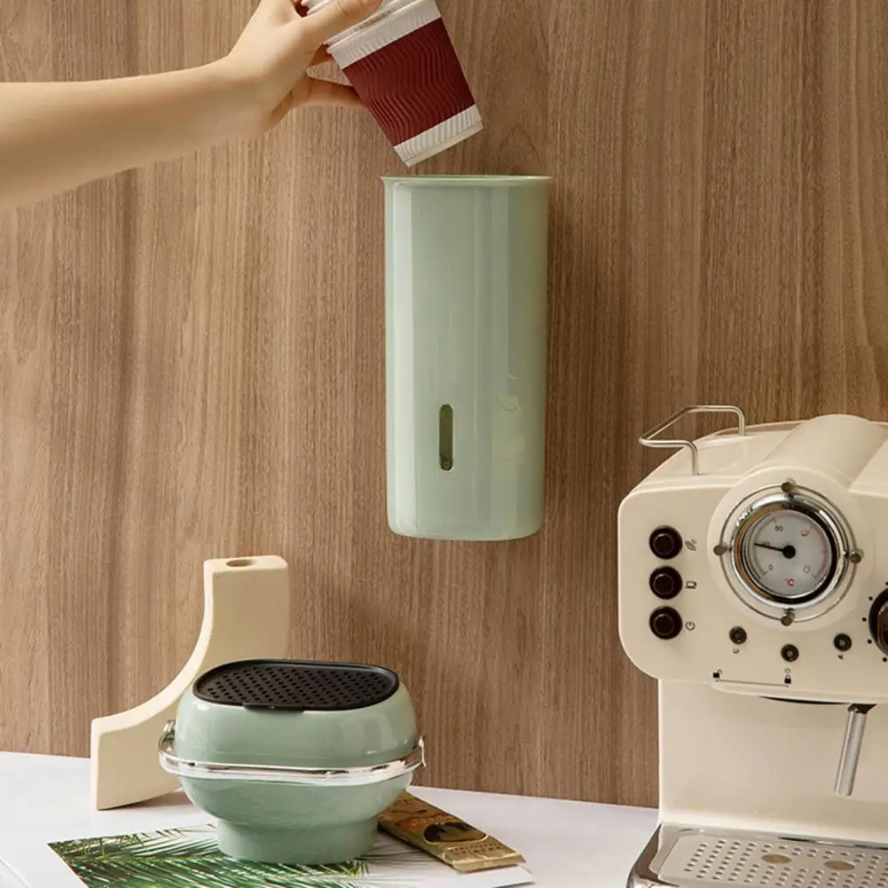 Paper Cup Organizer Wall-mounted Punch Free Storing Large Capacity Living Room Disposable Water Cup Storage Dispenser For Hotel