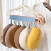 Multifunctional Folding Clothespin Hanger Fabric Clip Drying Hanger Sock Clip Underwear Clip Travel Portable Fabric Hanger 2