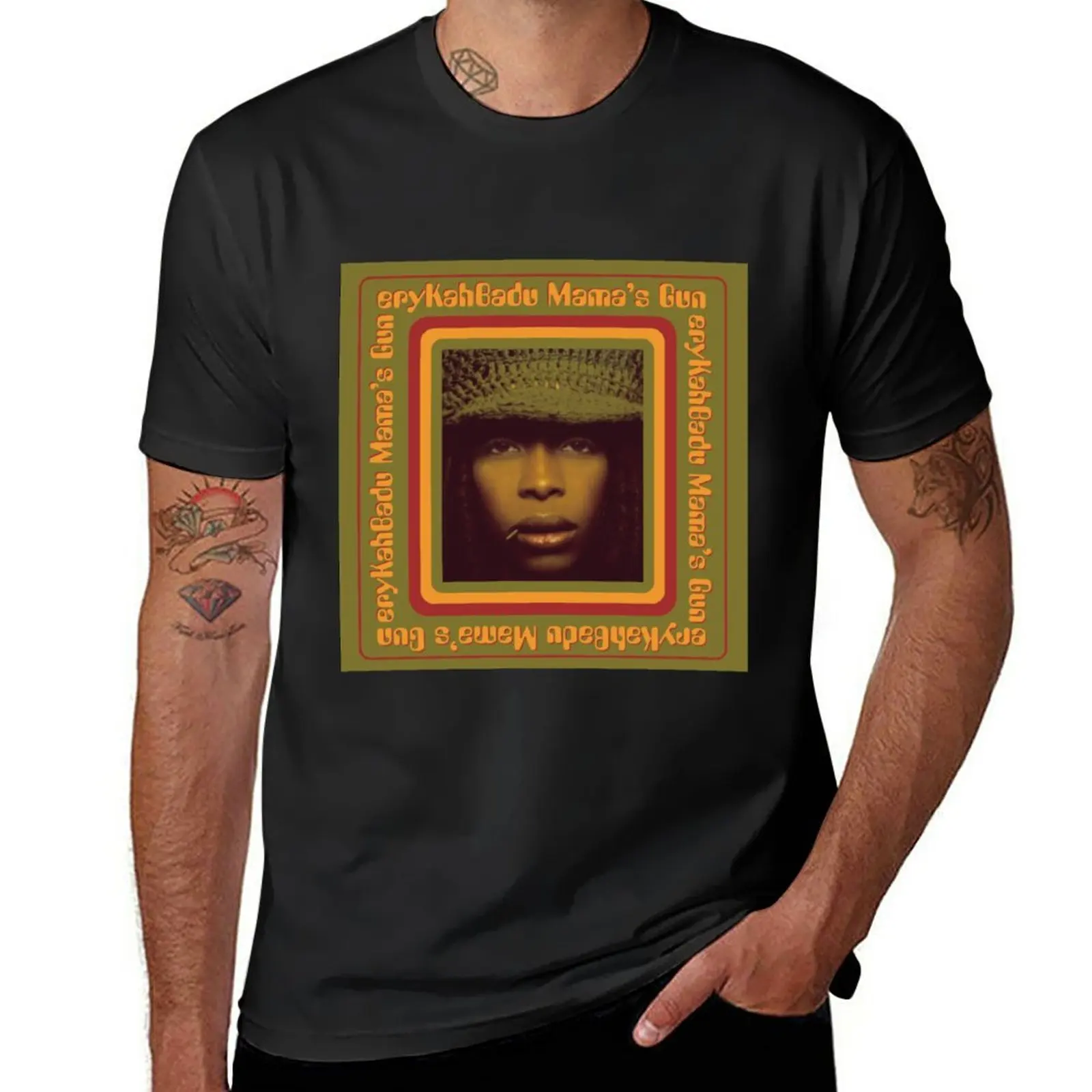 

Erykah Badu Mamas gun T-Shirt anime blacks plus size tops mens white t shirts