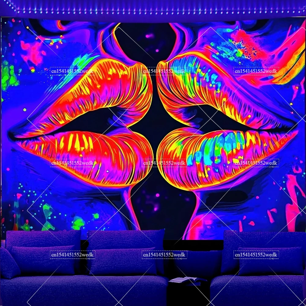 BlissYard Einhorn-Wandteppich 200x150 Cm - Leuchtet Im Dunkeln, Fluoreszierend & UV-reaktiv