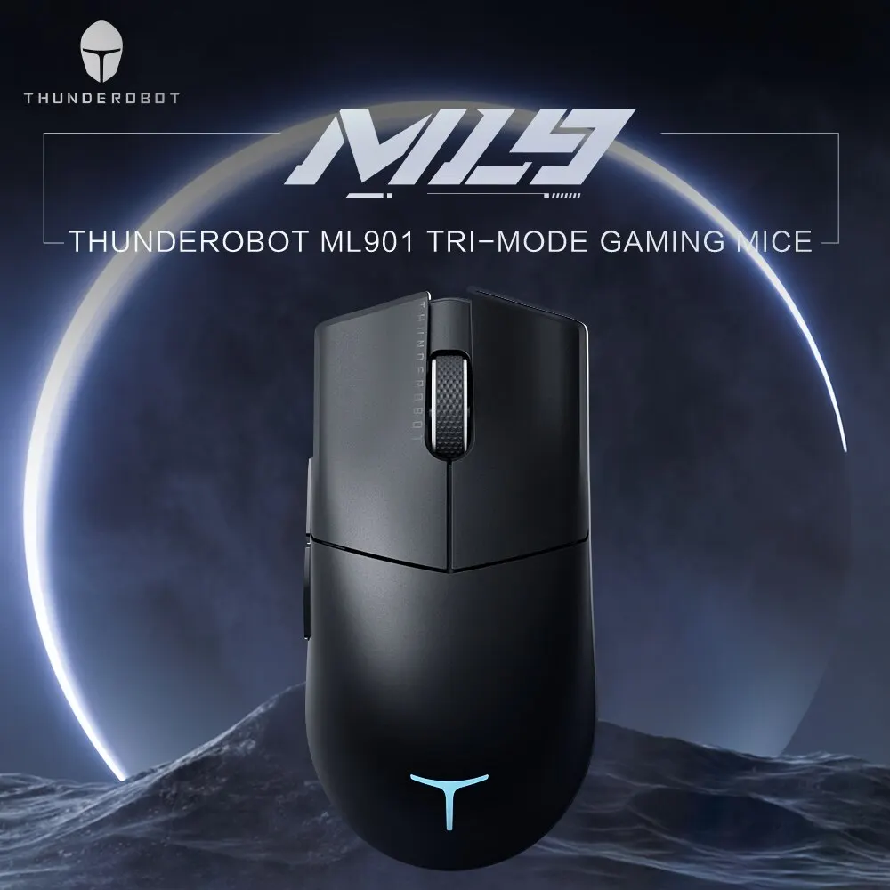  Thunderobot ML901 Wireless Gaming Mouse PAW3395 26000DPI 650IPS Nordic MCU Symmetrical Form 3-Zone RGB For Laptop PC Gamer 