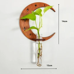Glass Plant Terrarium with Vertical Display Stand for Decorative Garden and Office Spaces (Moon)