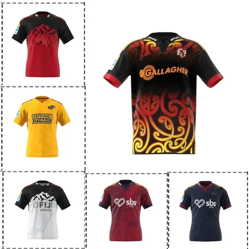 Camiseta de Super Rugby Crusaders Chiefs Hurricanes Blues Highlanders Home/alternant pantalones cortos de entrenamiento