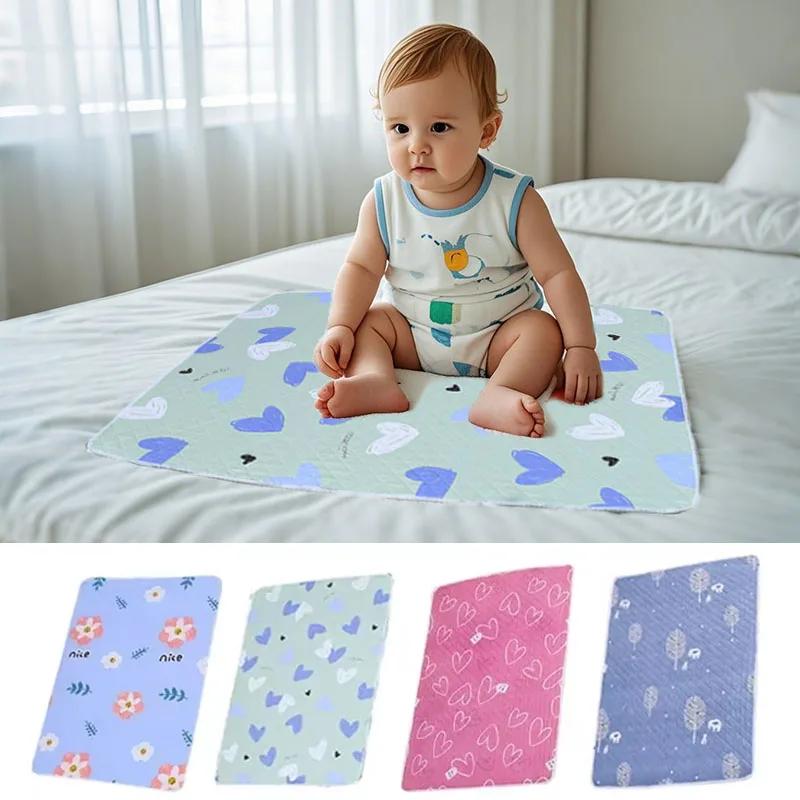 Waterproof Washable Mattress Urine Mat for Baby Toddlers Cute Cartoon Bed Protector Diaper Bedding Urine Pads Cloth 50x70cm mattress urine mat