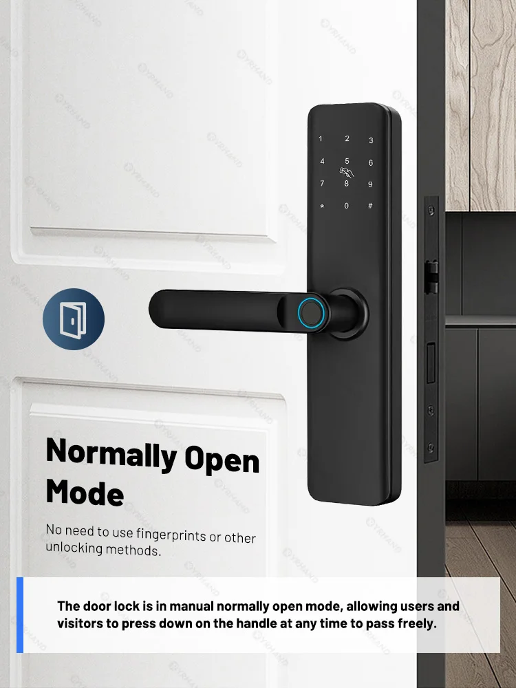 cerradura inteligente Unlock Fingerprint IC Card Password Mode Temporary Passwor