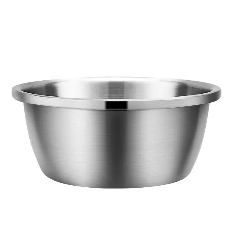 thumbnail image 1 of Cuenco de acero inoxidable 304 para verduras, cuencos para mezclar huevos, colador de arroz, cesta de drenaje, cuenco para sopa, colador, utensilios de cocina y almacenamiento, 1 of 5
