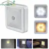 Motion Controlled Human Body Sensor LED Night Light Smart Battery Operated WC Bedside Lamp For Room Hallway Pathway Home Light 1