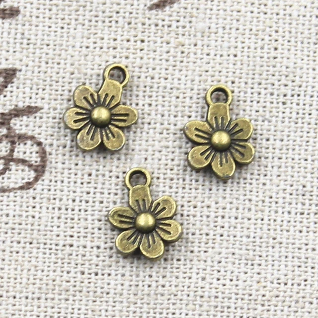 20pcs 13x11mm DIY Flower Charms For Jewelry Making Tiny Flower Charms Small  Flowers Charms