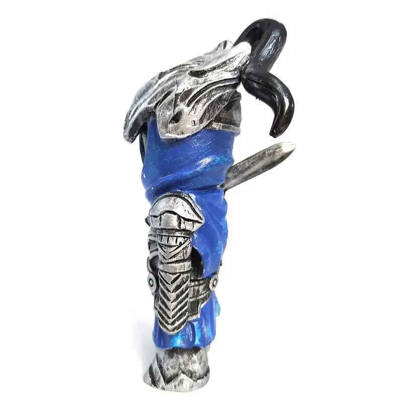 Knight Gnomi Garden Statue Guard Cross Temprla Dwarf Guard Armor Samurai Miniature European Knight Resin Decoration Accessories