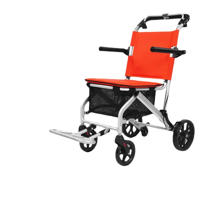 

German Kangbeixing portable wheelchair scooter, small, simple, foldable, lightweight, and ultra light elderly handcart