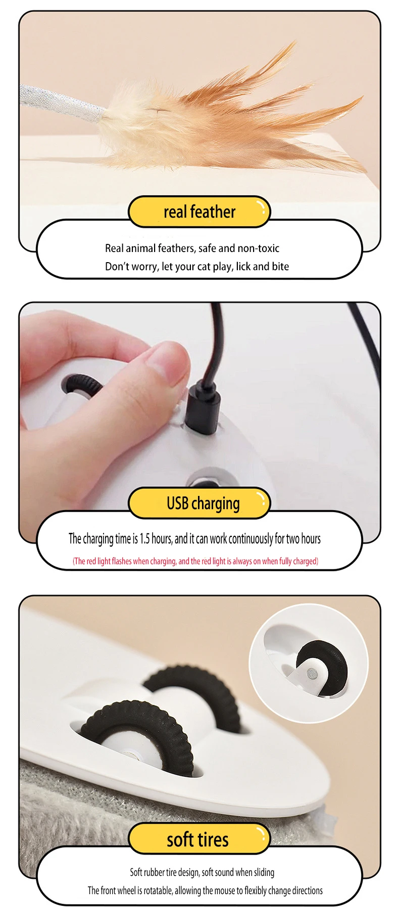 Title 7, Smart Electric Mouse Toy To Relieve Boredom Sma...