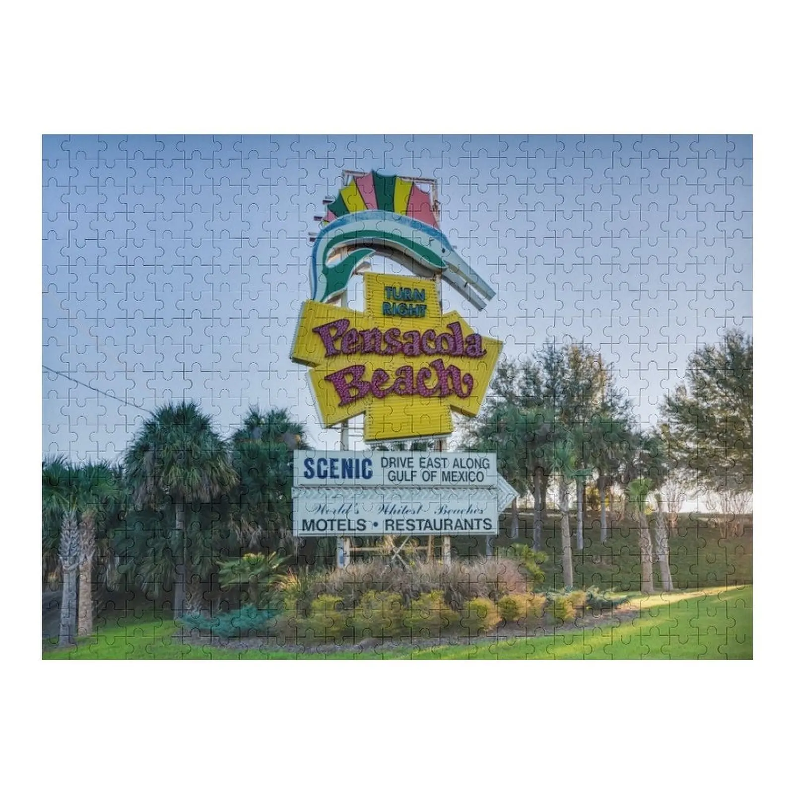 

Pensacola Beach Sign Puzzle Jigsaw Puzzle Personalized Photo Gift Jigsaw Custom Custom Gifts Puzzle