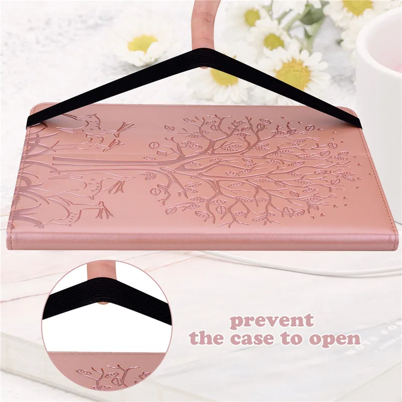 Embossed Tree Wallet Folio Case