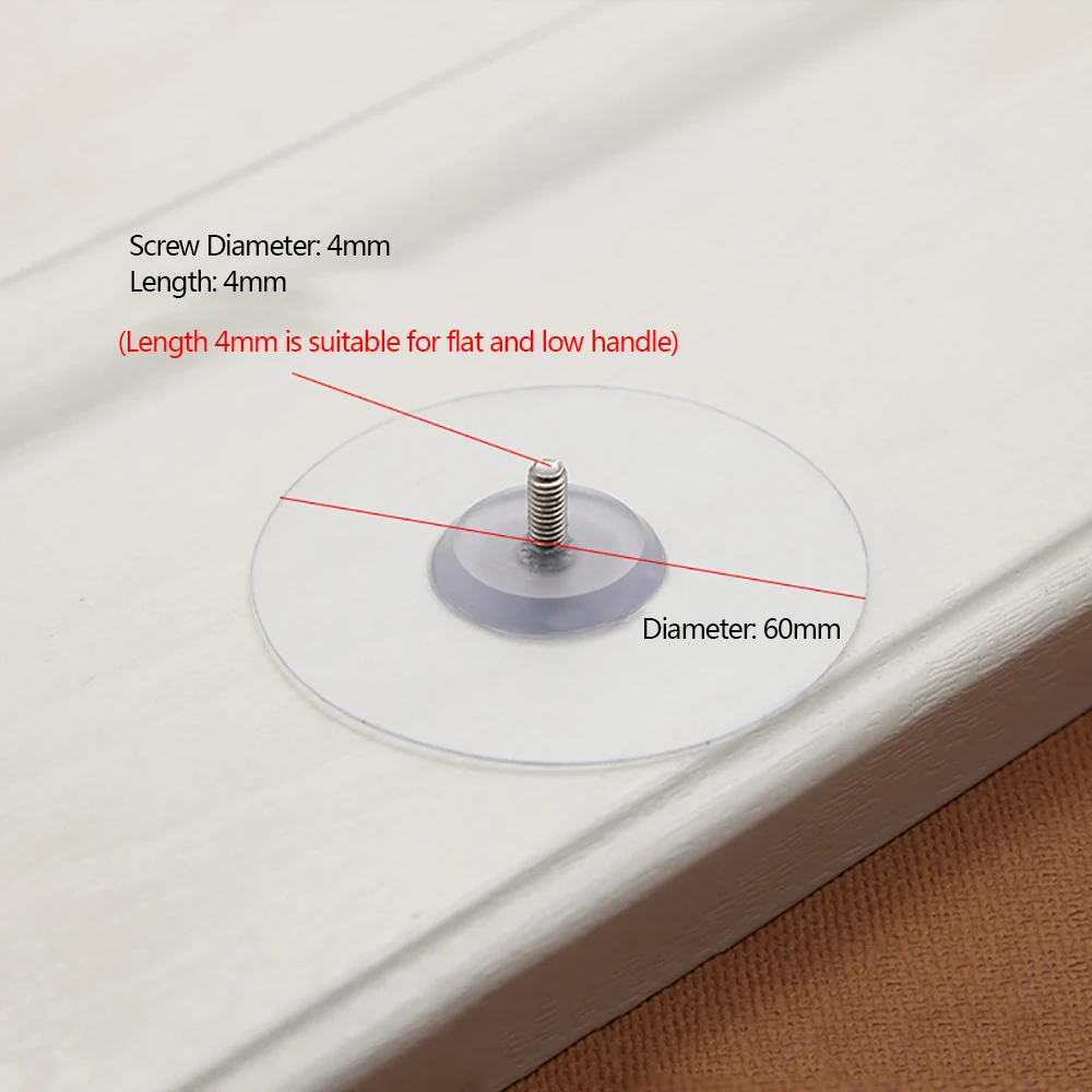 10Pcs Strong Paste Silicone Free Punching Handle Cabinet Glass Door Universal Sticky Tray Drawer Wardrobe Plastic Tray Handle
