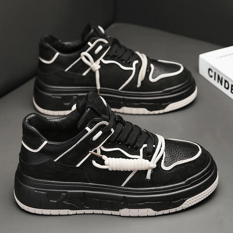 

Новинка Осень 2023, модные простые мужские туфли из вулканизированной резины, однотонные мягкие повседневные туфли на низком каблуке со шнуровкой для скалолазания