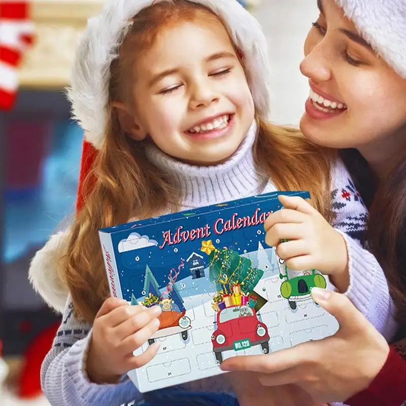 Calendario De Adviento De Carreras Para Navidad | 24 Sorpensas Con Adornos Temáticos | Regalo Para Niños Y Aficionados Al Motor