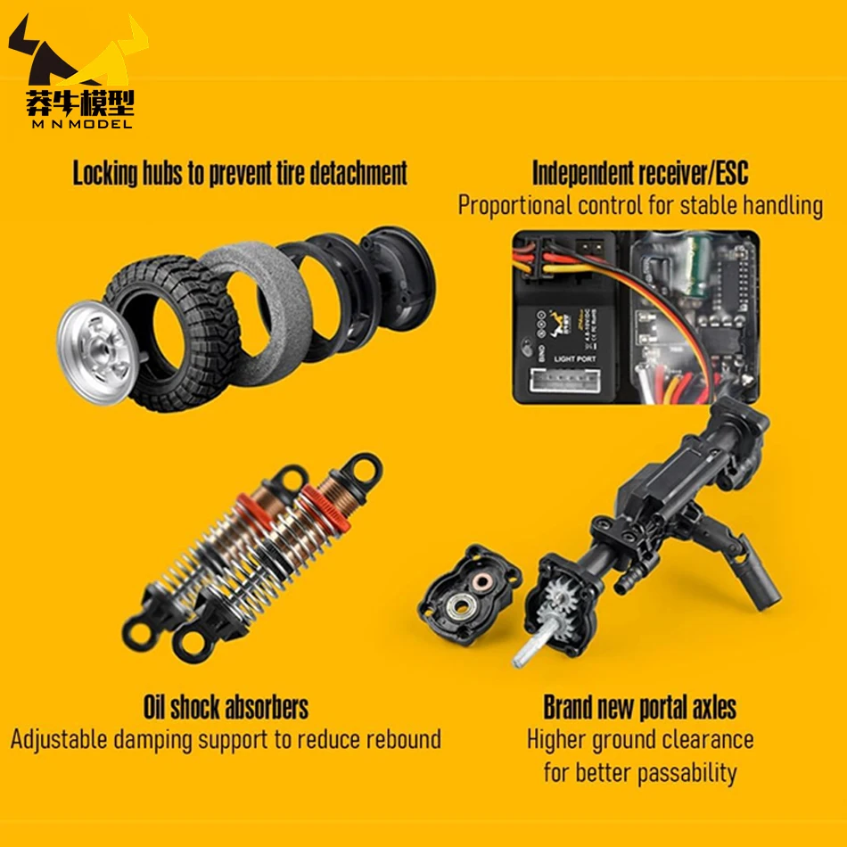 Nylon Metal 4WD Remote Control Crawler Off Road Vehicle Toy