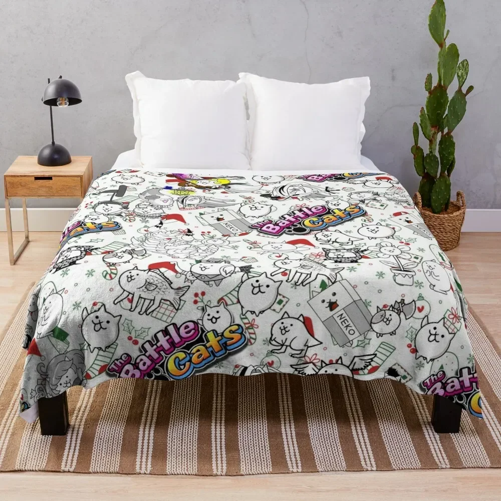 Battle Cats Throw Blanket Plaid On The Sofa Thermal For Travel Fashion Divani Coperte