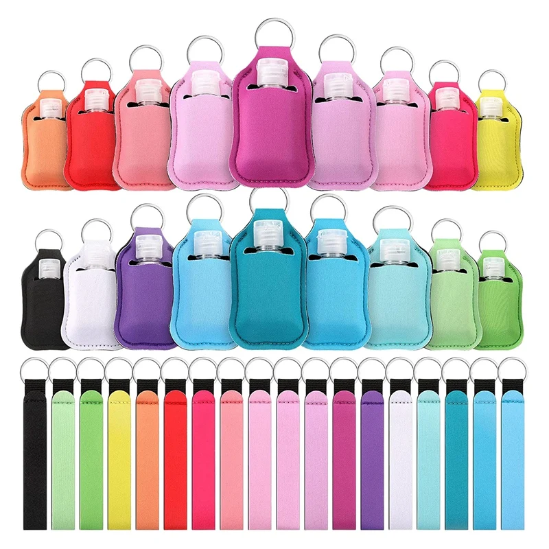 54 Pieces Empty Travel Bottles With Keychain Holder Set Include Travel