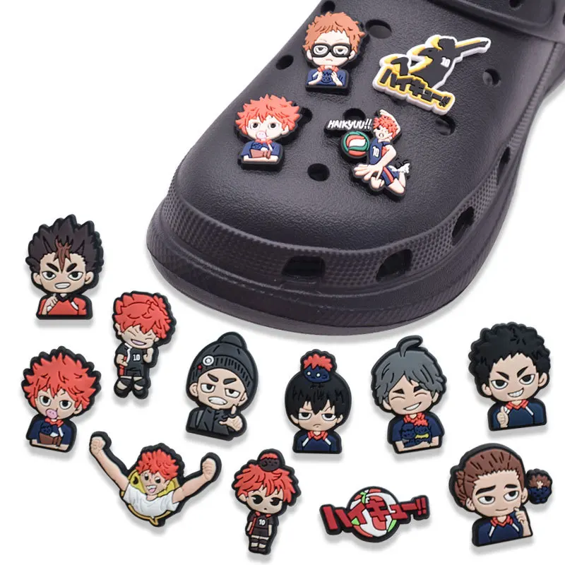 Haikyuu Anime Voleibol Sapatos de PVC, Japão Encantos Esportivos, Pulseiras  DIY, Croc Jibz Decorações, Presente do Partido Infantil, Meninos, 1-12Pcs -  AliExpress